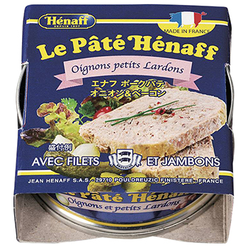 【FOOD de WINE】エナフ ポークパテ オニオン&ベーコン 78g / 日仏貿易(HENAFF Pork pate onion&bacon 78g)